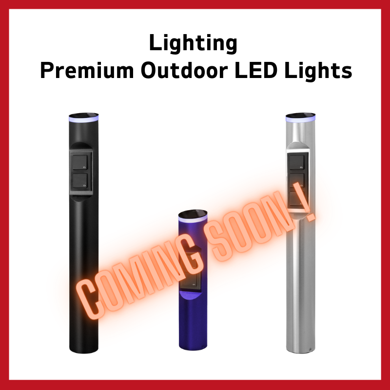 External lighting with plug sockets